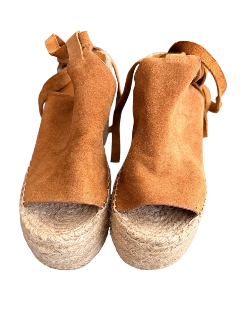 Sigerson Morrison Suede Espadrille Platform Sandals - Brown